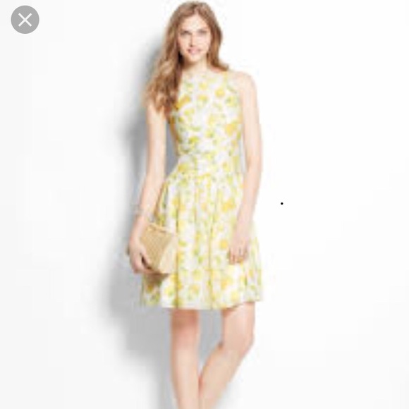 Ann Taylor Dresses & Skirts - Ann Taylor Lemon Drop Dress White/Yellow 8P